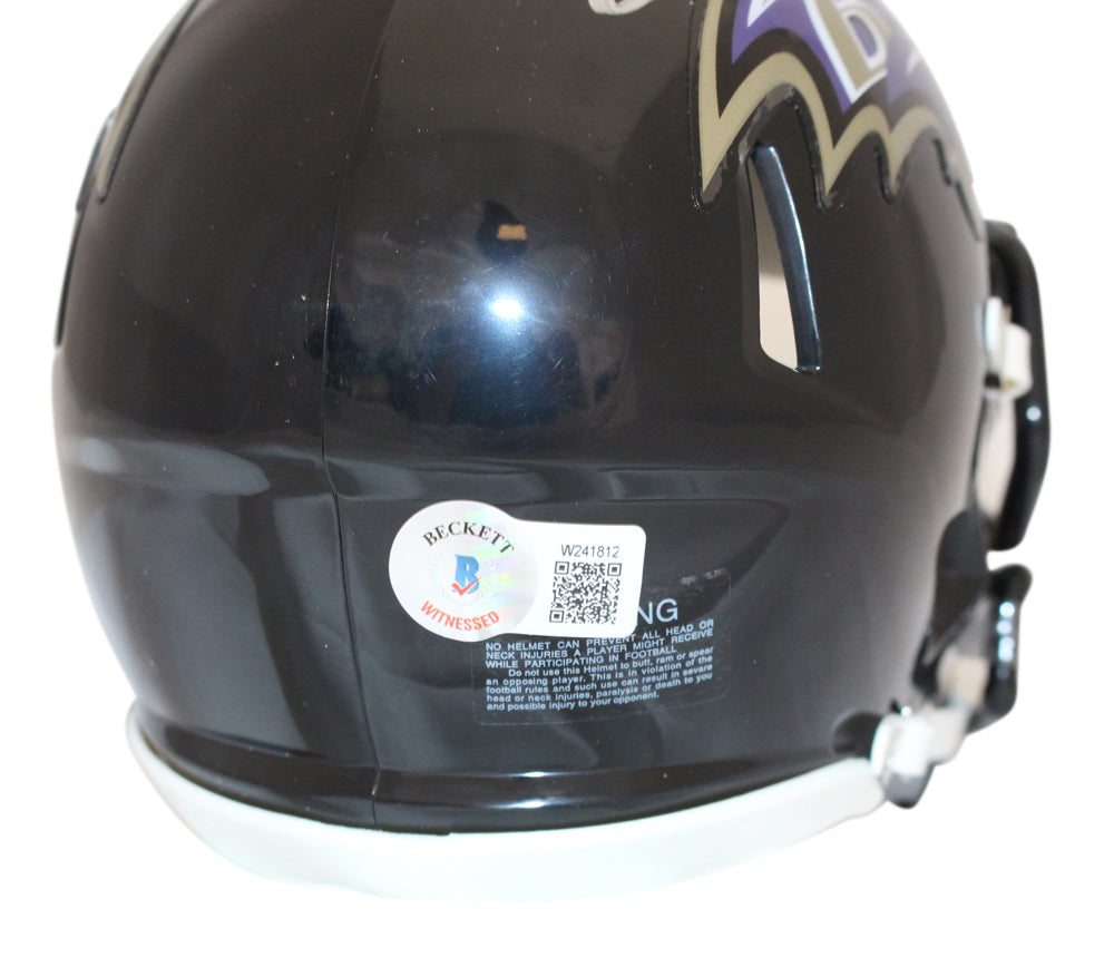 Justin Tucker Autographed Baltimore Ravens F/S Speed Helmet Beckett –  Denver Autographs