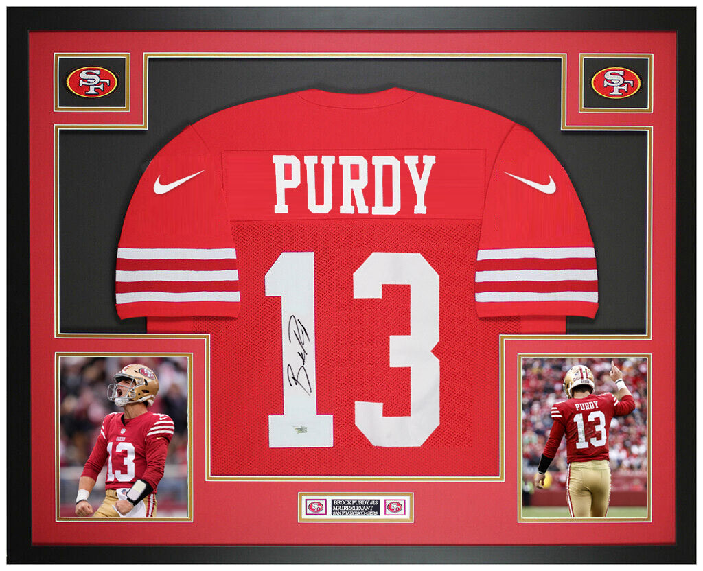 Brock Purdy Autographed 49ers Red Shadow Pro Style Jersey Framed – Super  Sports Center