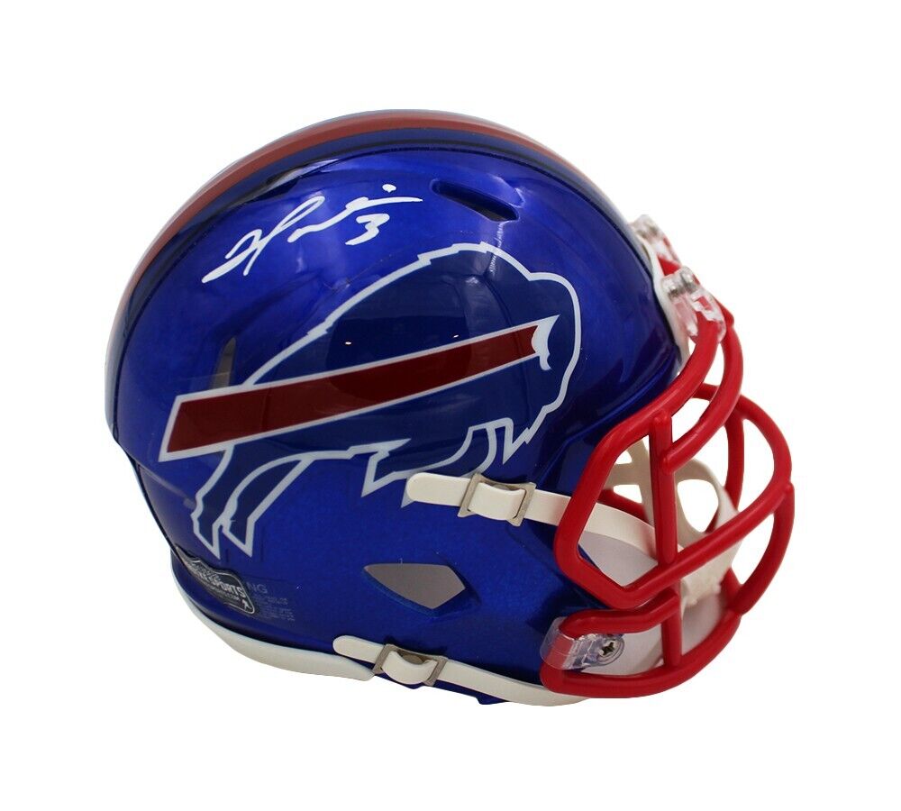 Autographed/Signed Damar Hamlin Buffalo Bills Mini Helmet Beckett BAS COA