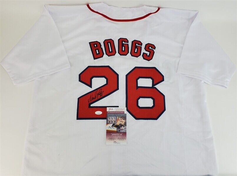 Wade Boggs Autographed Signed Boston Red Sox Framed Jersey JSA 