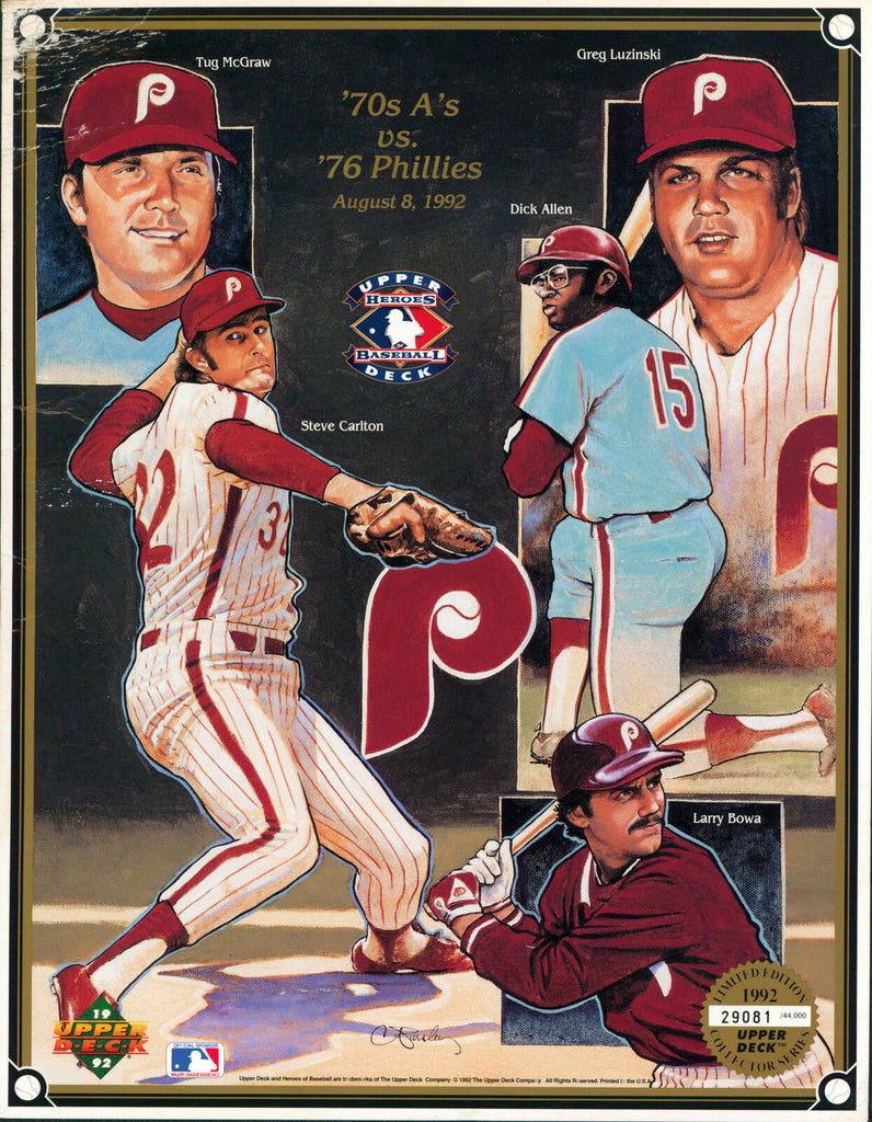 Phillies 8x10 Photo 1992 Heroes Baseball '70s A's vs. '76 Phillies