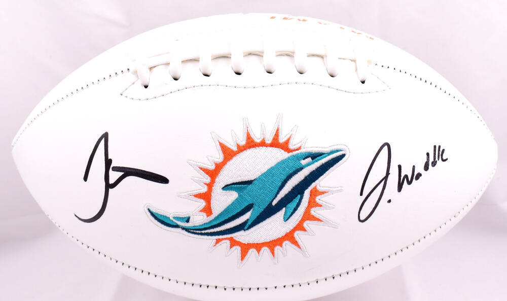 JAYLEN WADDLE Miami Dolphins signed Flash Mini Helmet Fanatics Holo COA