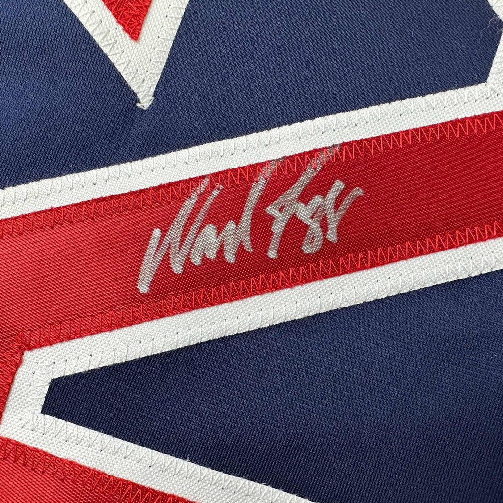  Wade Boggs Autographed Boston Blue Baseball Jersey