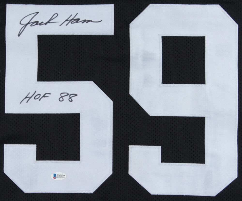 Autographed/Signed Jack Ham HOF 88 Pittsburgh White Football Jersey JSA COA  at 's Sports Collectibles Store