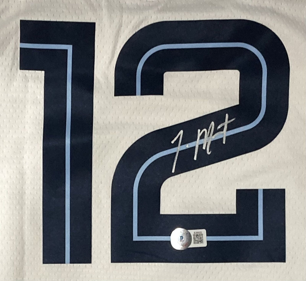 Ja Morant Signed Blue Nike Memphis Grizzlies Swingman Basketball Jersey JSA