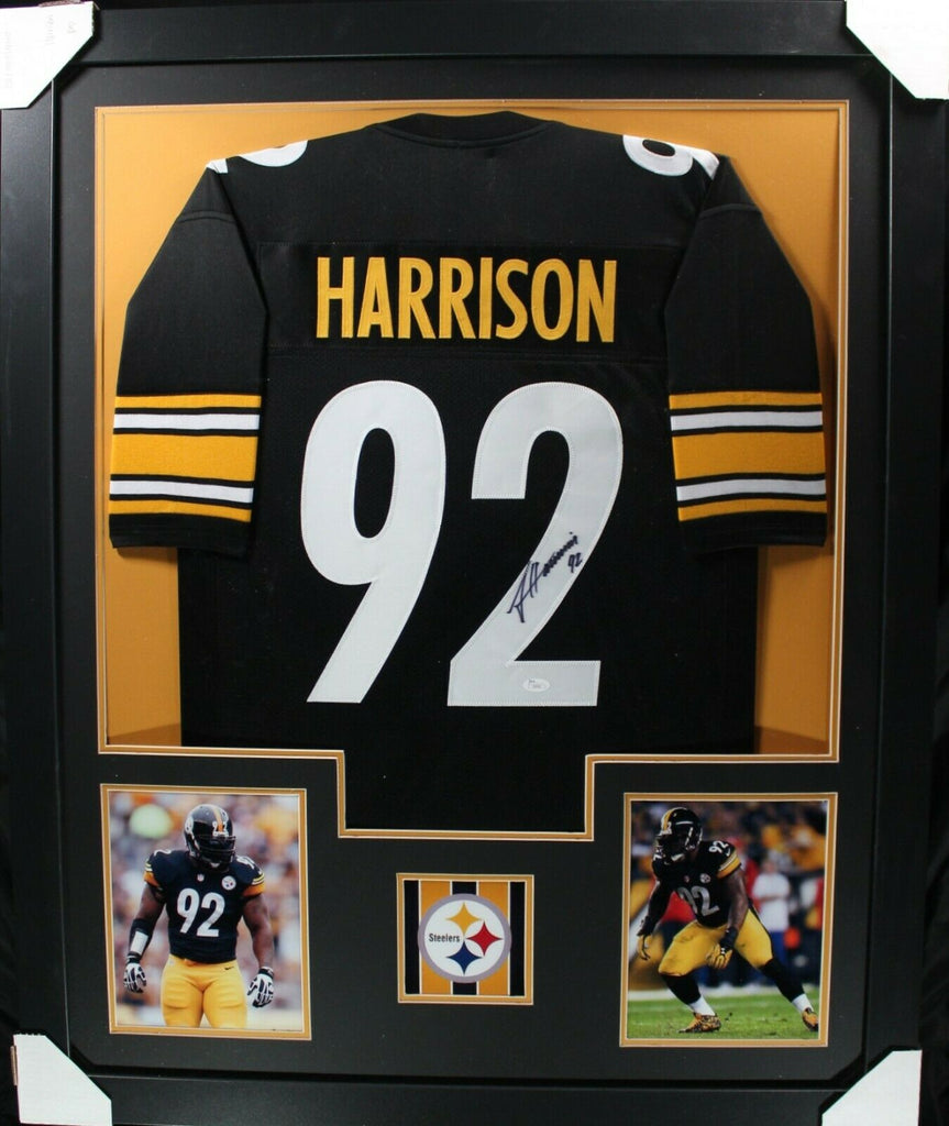 James Harrison Autographed￼ Black ￼Pro Style Football Jersey deals JSA