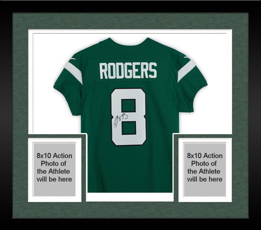 Aaron Rodgers New York Jets Autographed Green Nike Elite Jersey