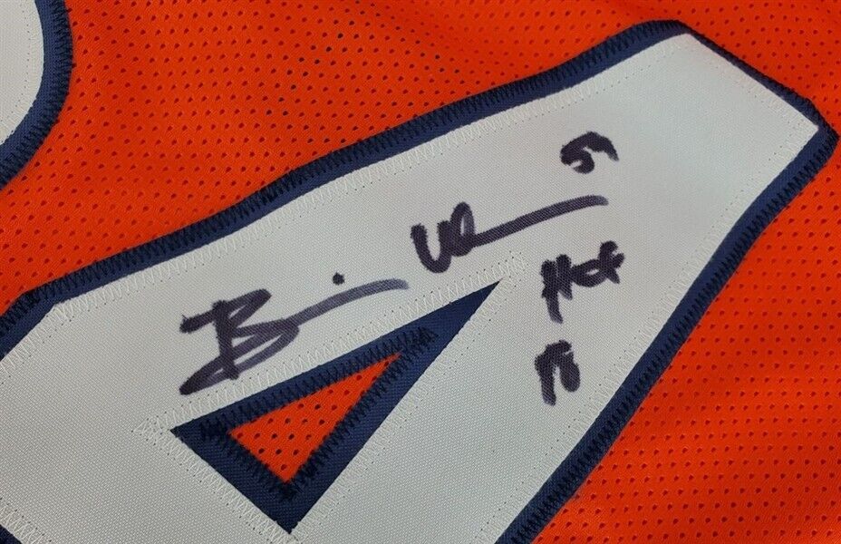 Brian Urlacher Autographed HOF 18 Inscription Chicago Orange Football –  Golden Autographs