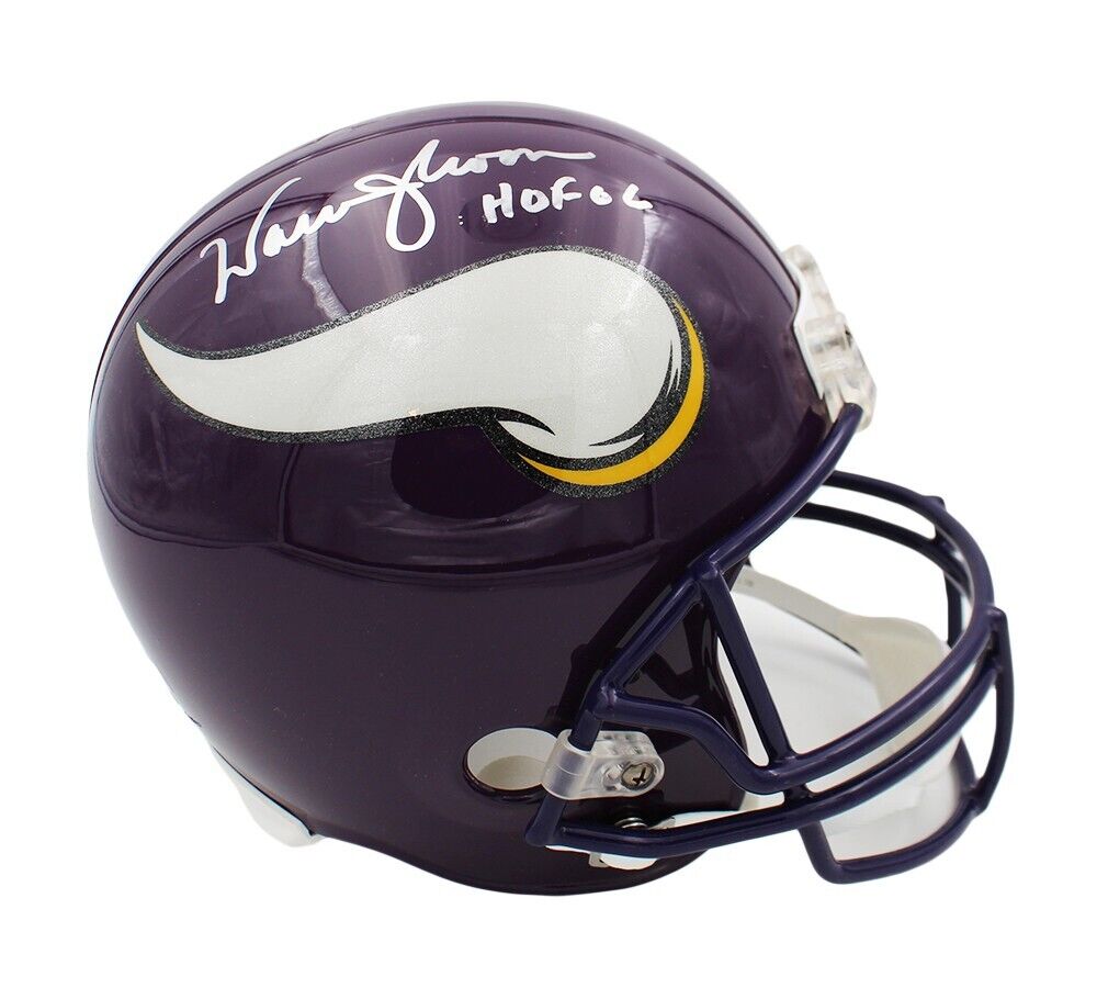 Warren Moon Signed HOF 06 Inscription Minnesota Vikings Eclipse Speed  Full-Size Replica Football Helmet (JSA)