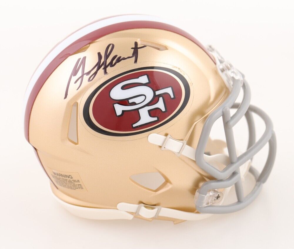 Garrison Hearst Authentic Signed Autographed Mini Helmet JSA.