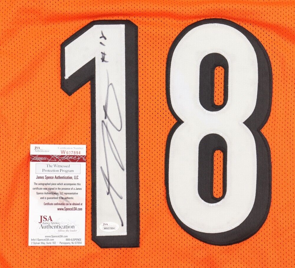 A J GREEN AUTOGRAPHED CINCINNATI BENGALS W JERSEY JSA