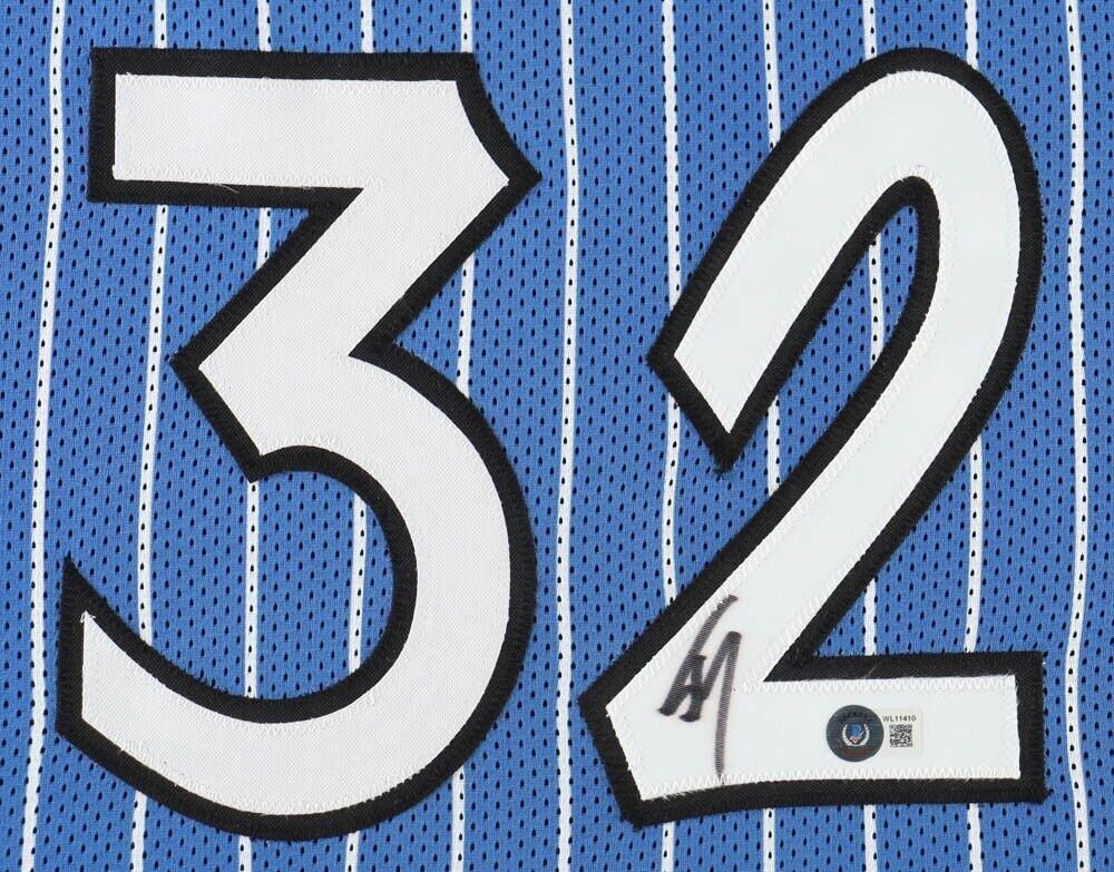 Anfernee Penny Hardaway Autographed Orlando Magic (White Pinstripe #1)  Custom Basketball Jersey - Beckett