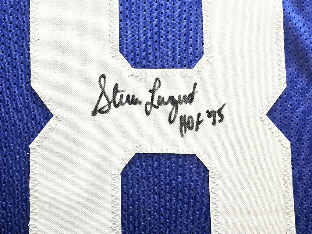 Mill Creek Steve Largent Autographed Jersey - Seattle Seahawks Custom Blue HOF 95 MCS Holo | by Nikco Sports