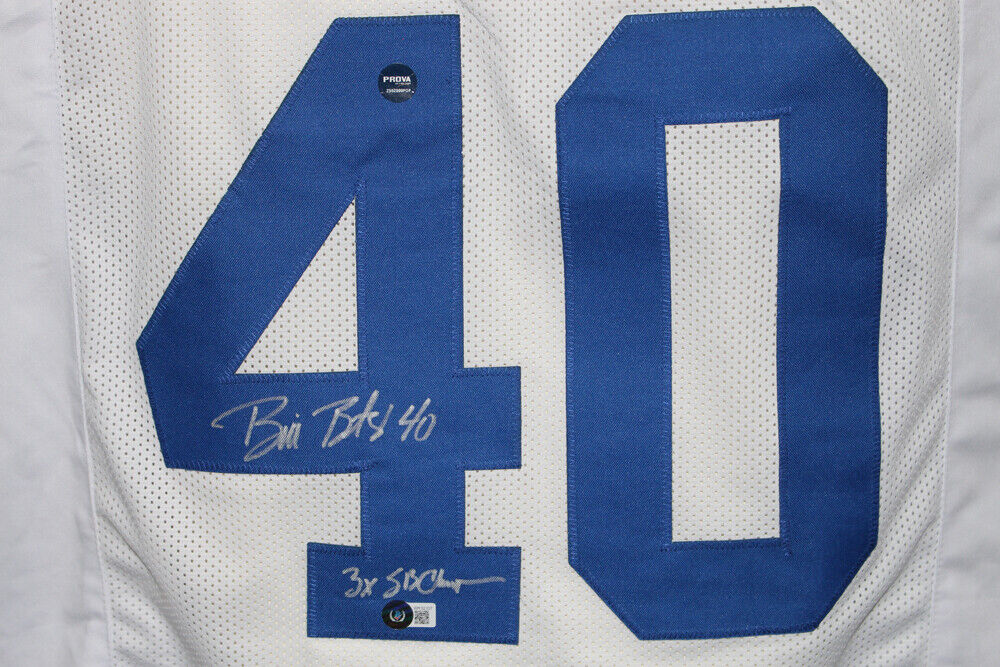 Bill Bates Autographed & Framed White Dallas Cowboys Jersey