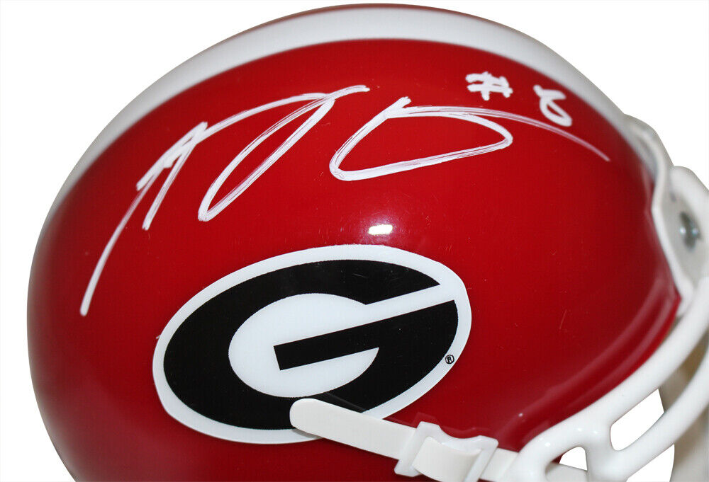 Sony Michel Autographed Signed Georgia Bulldogs Speed Mini Helmet Beckett