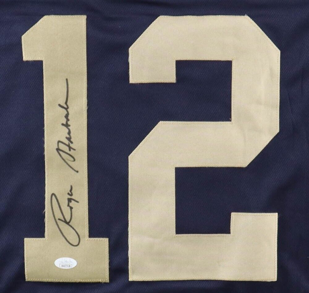 Roger Staubach Navy Framed Jersey JSA Autographed Signed Naval Academy  Cowboys