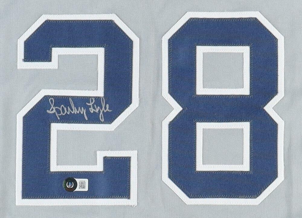 Yankees Sparky Lyle signed Jersey With two inscriptions WCOA