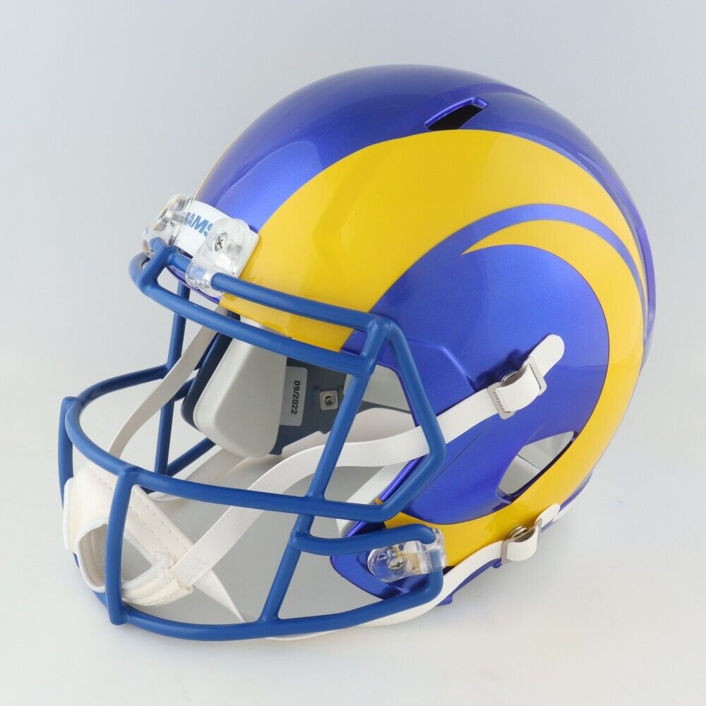 Los Angeles Rams Helmet Riddell Replica Full Size Speed Style FLASH  Alternate - Sports Fan Shop