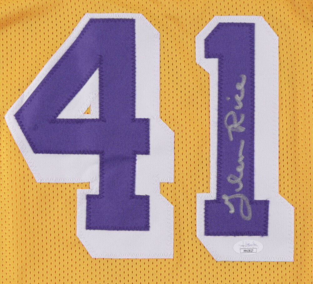 Selling Los Angeles Lakers Glen Rice autographed signed custom Jersey G money New