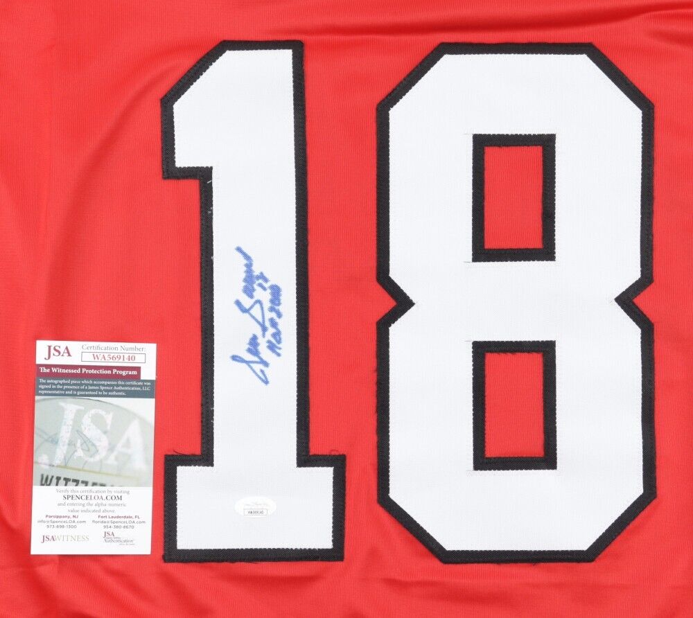 Stan Mikita Autographed Photo - 8X10 Red Jersey)