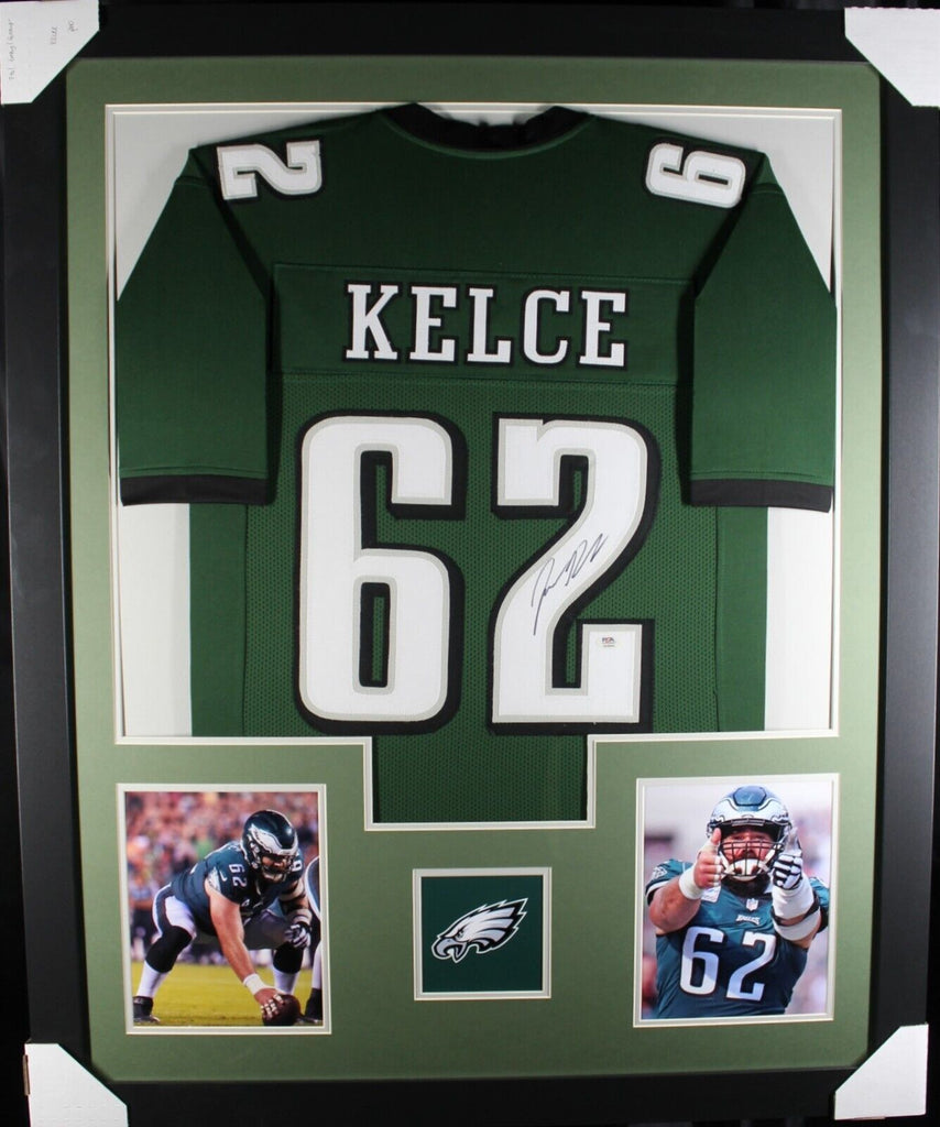 Framed Autographed/Signed Jason Kelce 33x42 Philadelphia Black