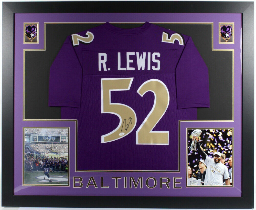 HOF Ray Lewis Autographed store Black Ravens Jersey with COA