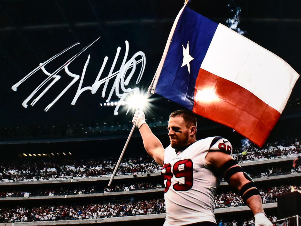 JJ Watt Autographed Signed Houston Texans Navy Jersey JSA Witness