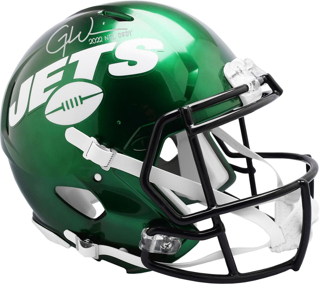 Zach Wilson Autographed New York Jets Eclipse Black Speed Mini