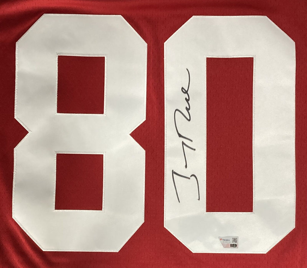 JERRY RICE AUTOGRAPHED HAND SIGNED 49ERS STAT JERSEY