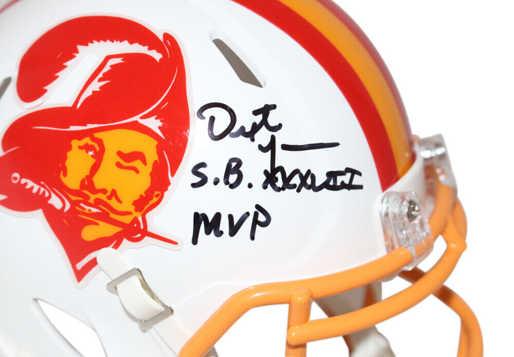 Dexter Jackson Signed Tampa Bay Buccaneers White Throwback Riddell Speed Mini  Helmet w/SB 37 MVP 