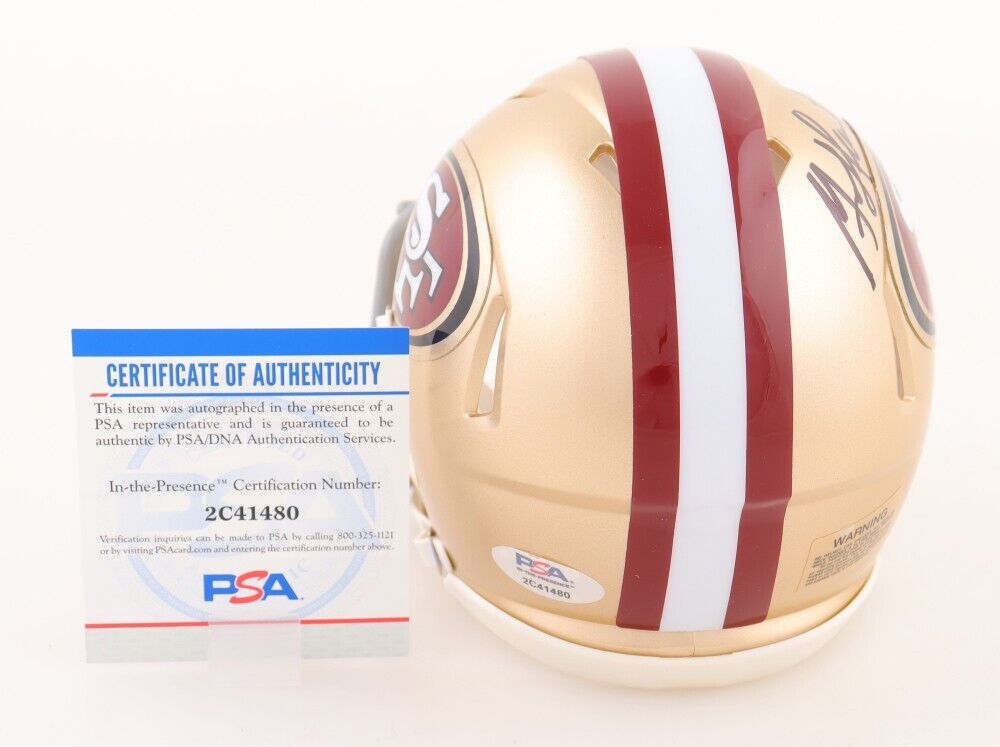 Garrison Hearst Authentic Signed Autographed Mini Helmet JSA.