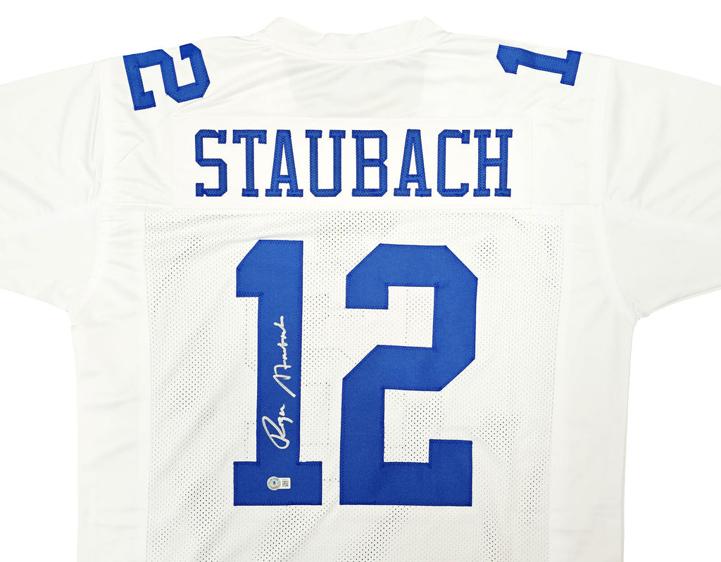 ROGER STAUBACH AUTOGRAPHED HAND SIGNED CUSTOM FRAMED DALLAS COWBOYS JERSEY