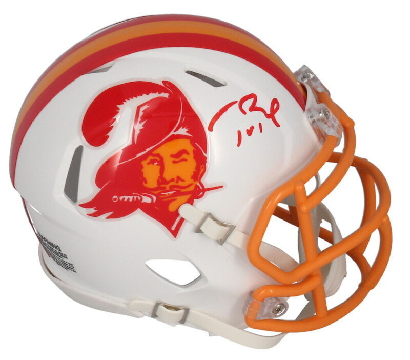 Tom Brady Autographed Buccaneers Speed Mini Helmet Fanatics Stock #193987