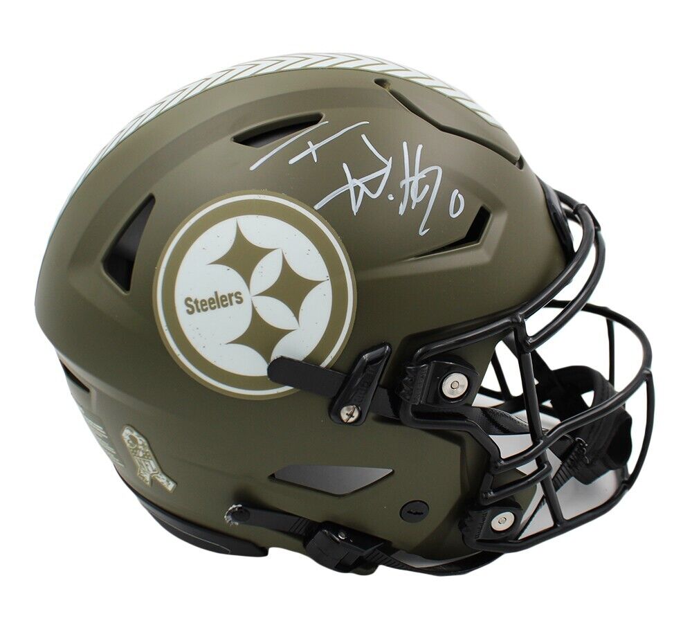 TJ Watt Signed Autographed Steelers Salute to Service Mini Helmet