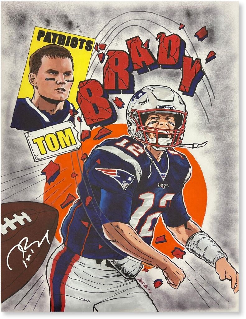 Autographed Tom Brady Patriots Art – Super Sports Center