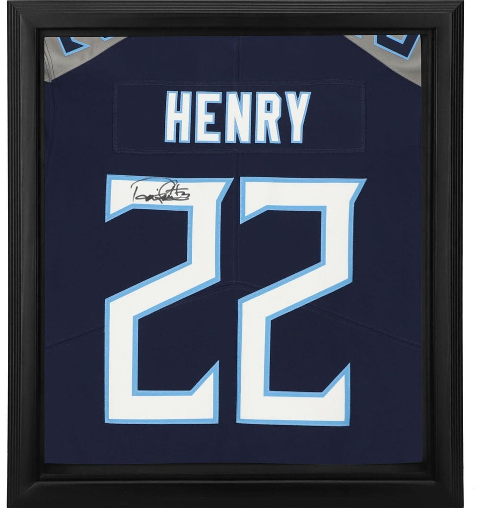 Framed Autographed/Signed Derrick Henry 33x42 Tennessee Blue