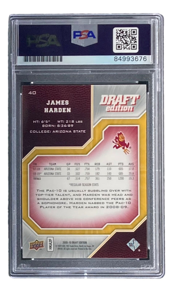 James Harden RC 2009 online PSA 10 Panini UD Draft Edition #40