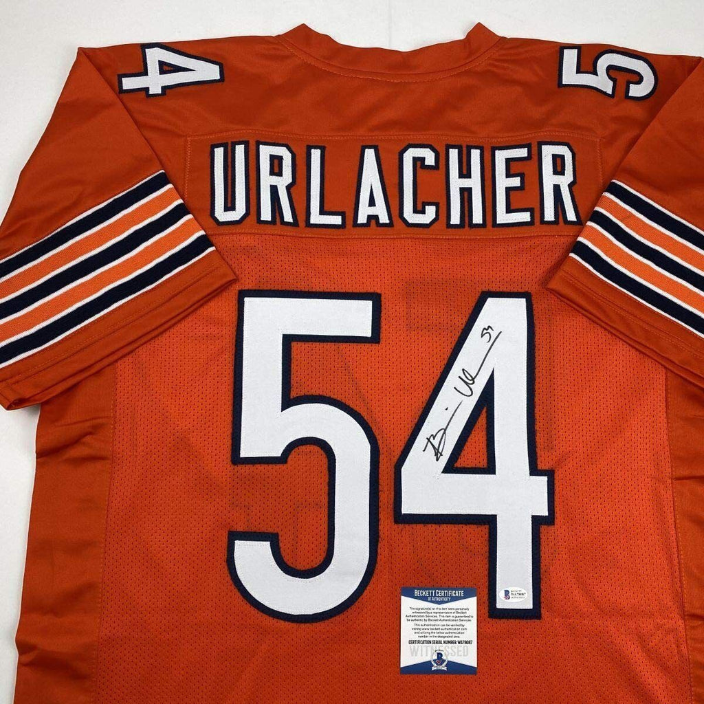 Athlon Sports Brian Urlacher signed Chicago Bears 16x20 Photo #54 (orange  jersey)