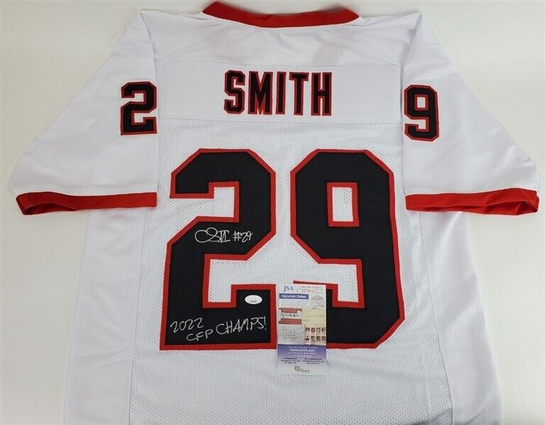 Georgia Sony Michel Authentic Signed Red Pro Style Framed Jersey BAS  Witnessed