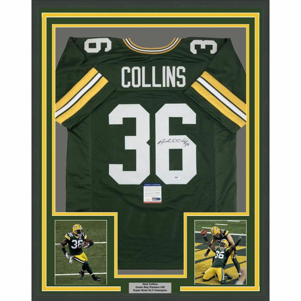 Nick Collins Autographed/Signed Jersey hot PSA/DNA COA Green Bay Packers