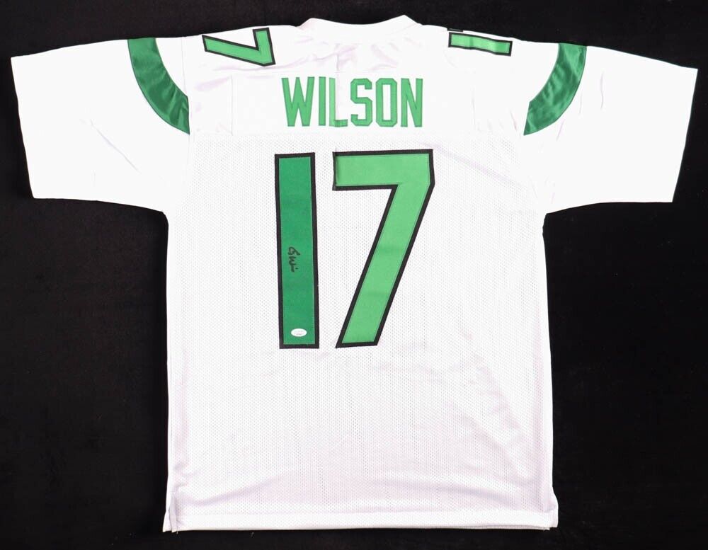 Garrett Wilson Green New York Jets Autographed Nike Limited Jersey