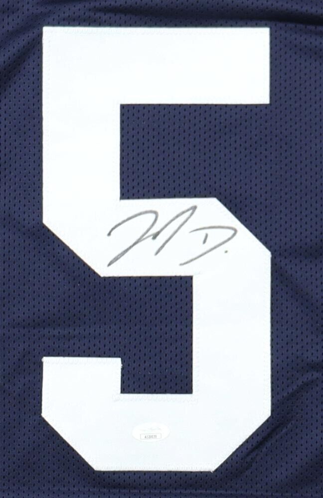 Jahan Dotson Autographed Penn State Custom White Football Jersey - BAS