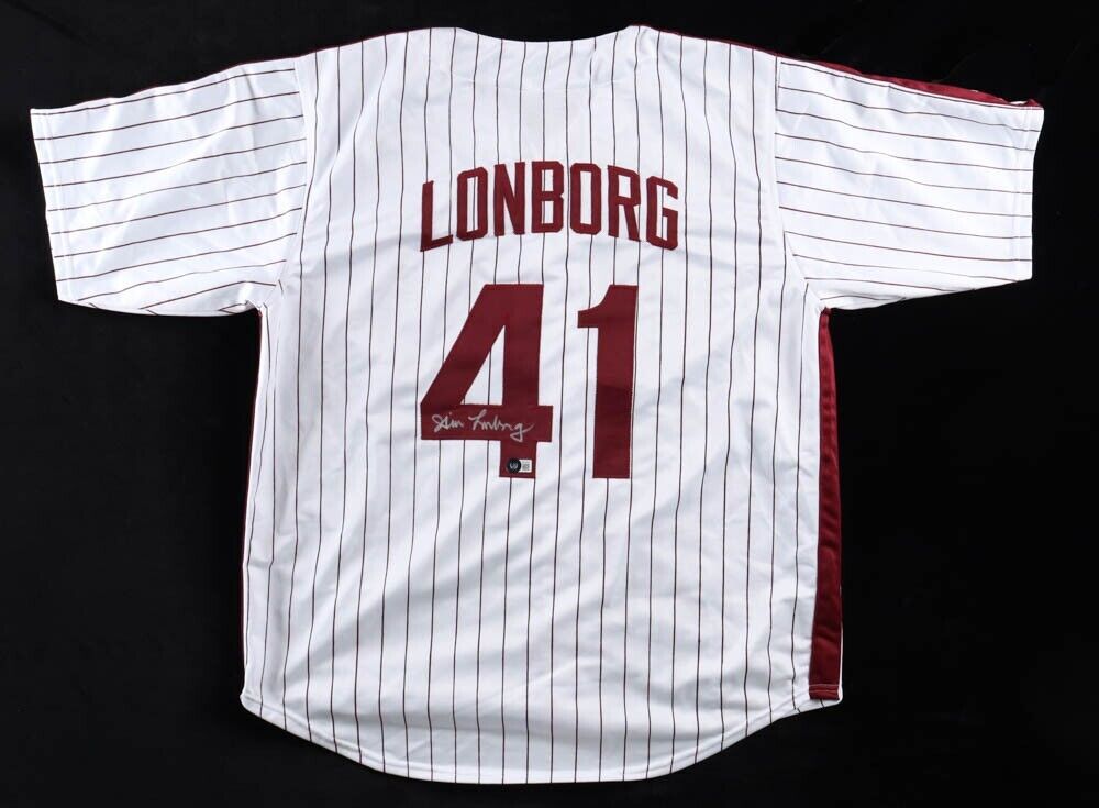 JIM LONBORG  Boston Red Sox 1967 Away Majestic Throwback Baseball Jersey