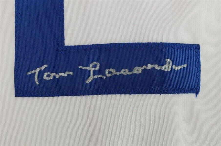 Tommy Lasorda Autographed & Framed White Dodgers Jersey Auto JSA Cert