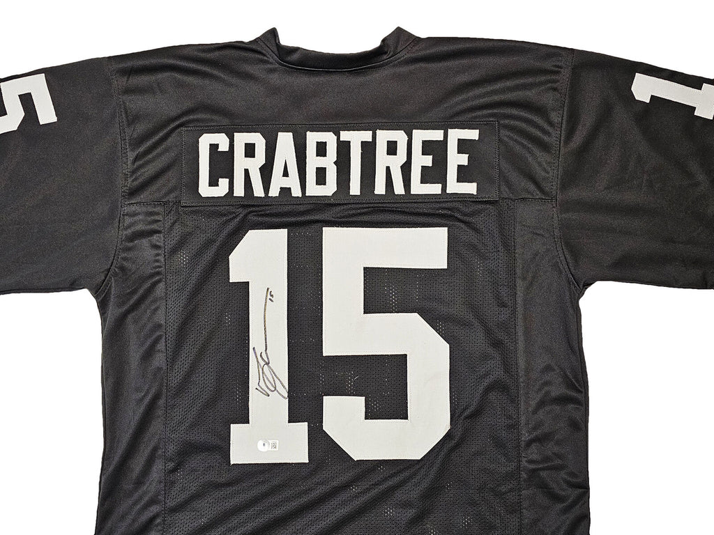 Michael Crabtree Signed Oakland Raiders Framed Black Custom Jersey – Super  Sports Center