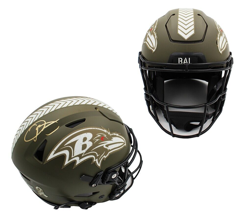 Odell Beckham Jr. Baltimore Ravens Autographed Riddell Speed Authentic Helmet