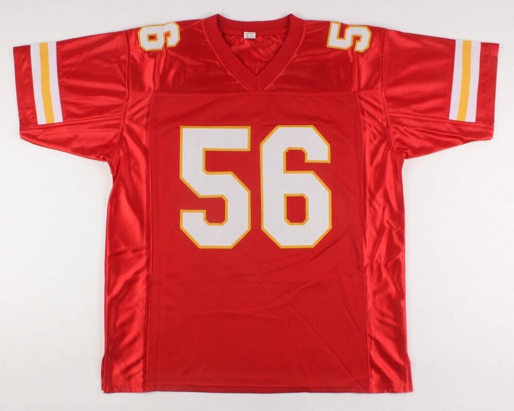 DERRICK JOHNSON SIGNED KANSAS CITY CHIEFS WHITE JERSEY LINEBACKER PRO BOWL  JSA 2