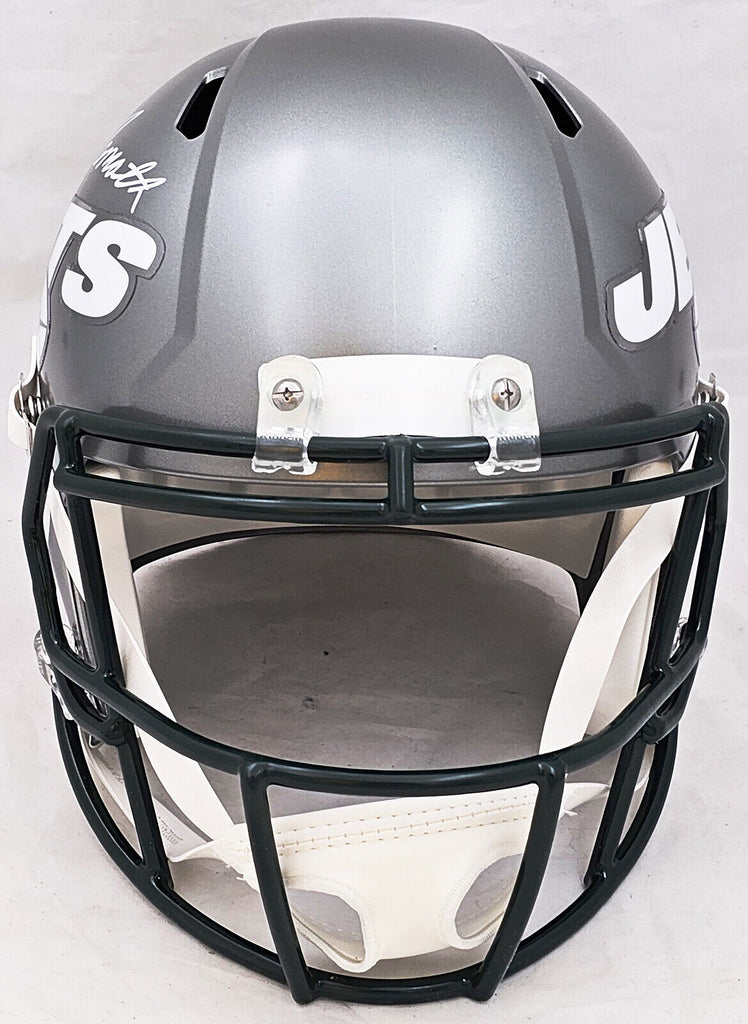 Zach Wilson New York Jets Signed Lunar Eclipse White Full Size Replica  Speed Helmet