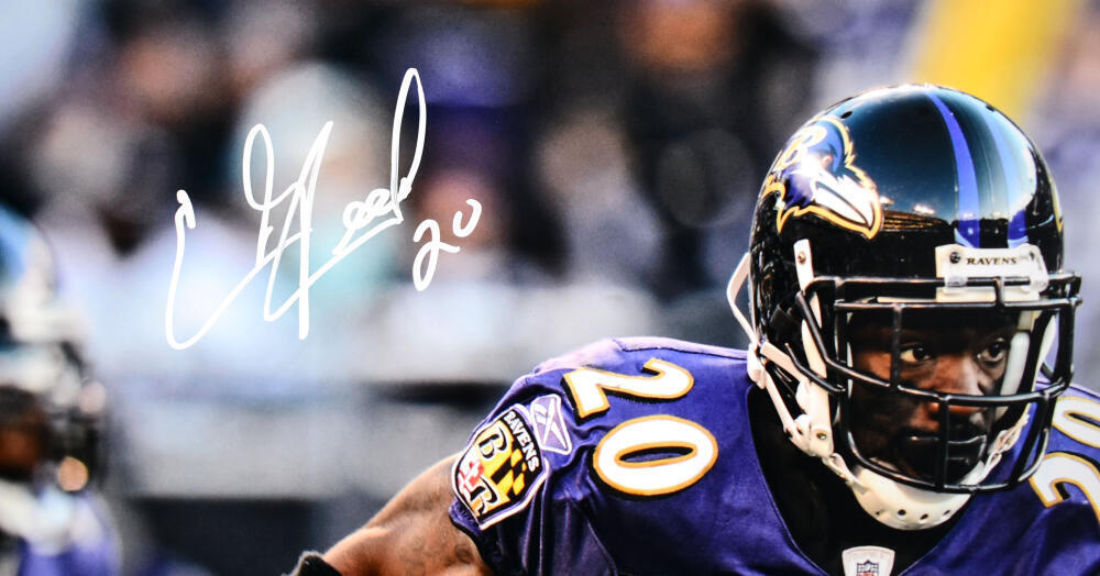 ED REED AUTOGRAPHED BALTIMORE RAVENS FS REP