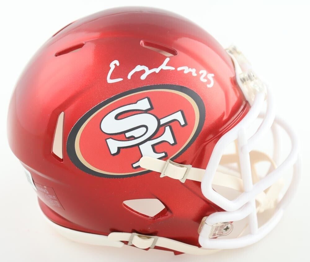 ELIJAH MITCHELL SIGNED SF 49ERS LUNAR ECLIPSE SPEED AUTHENTIC HELMET  BECKETT COA